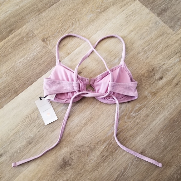 NWT Shade & Shore Purple Textured Bikini Top Size 32B - Picture 4 of 6